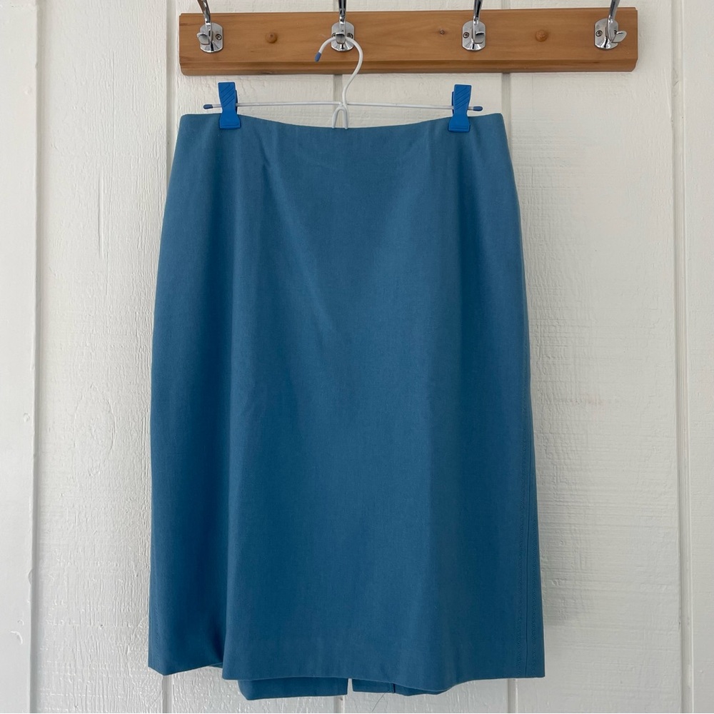 Ann Taylor blue wool skirt